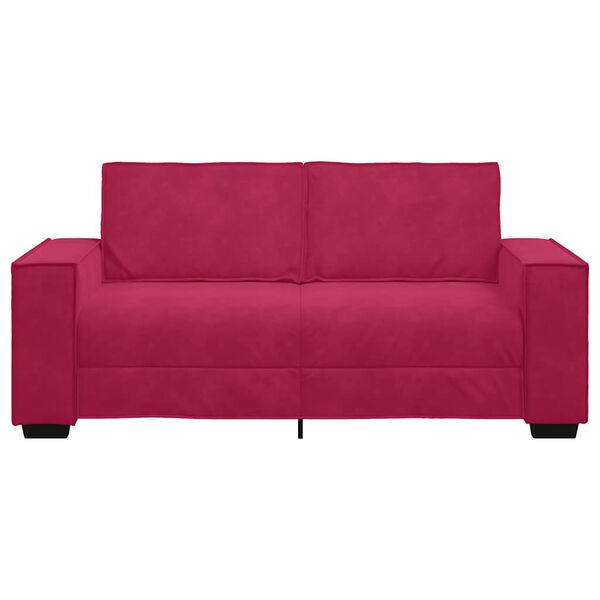 vidaXL 2-Sitzer-Sofa Weinrot 180x78x84 cm Samt