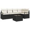 vidaXL Sofa Set 6 stk. Schwarz [Synthetisch]: Poly Rattan
