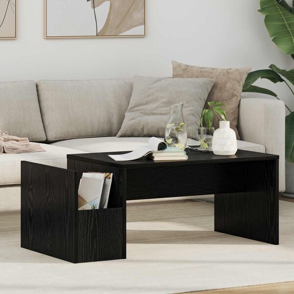 vidaXL Couchtisch Schwarz Eichen-Optik 90 x 45 x 35 cm Holzwerkstoff