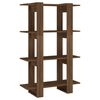 vidaXL B&uuml;cherregal/Raumteiler Braun Eichen-Optik 80x30x123,5 cm
