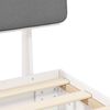 vidaXL Bettgestell mit gepolstertem Kopfteil Hellgrau 140 x 190 cm