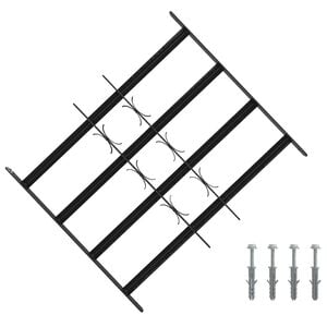 vidaXL Sicherheitsgitter f&uuml;r Fenster mit 4 Querstangen 3 pcs 43-74 cm