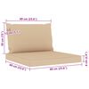 vidaXL 12-tlg. Garten-Lounge-Set mit Kissen Beige