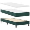 vidaXL Boxspringbett mit Matratze Dunkelgrau 80x200 cm Samt Dunkelgr&uuml;n