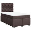 vidaXL Boxspringbett mit Matratze Dunkelbraun 120x190 cm Stoff