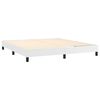 vidaXL Boxspringbett mit Matratze Weiß 160x200 cm Kunstleder