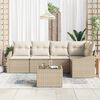 vidaXL Sofa Set mit Kissen 6 pcs Beige Poly Rattan