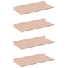 vidaXL Schwebendes Regal 4 stk. Rosa 40 x 18 x 2,5 cm Stahl