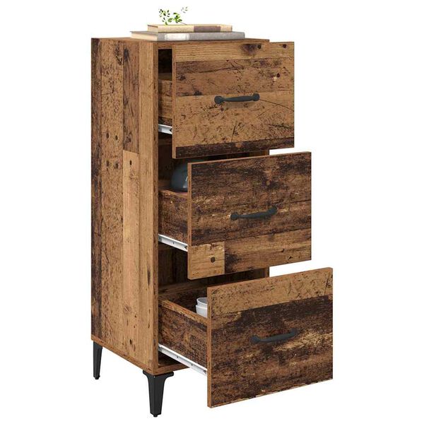 vidaXL Sideboard Altholz 34,5 x 34 x 90 cm Holzwerkstoff
