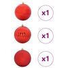 vidaXL Weihnachtsbaumkugel Set XXL 3 pcs Rot Kunststoff