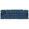 vidaXL Modulares Sofa mit Kissen Stoff Blau
