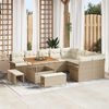 vidaXL Garten-Sofa-Set mit Kissen mit Speicher 12 pcs Beige und Creme