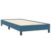vidaXL Boxspringbett mit Matratze Dunkelblau 80x220 cm Samt