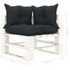 vidaXL 8-tlg. Garten-Lounge-Set Paletten mit Kissen in Anthrazit Holz