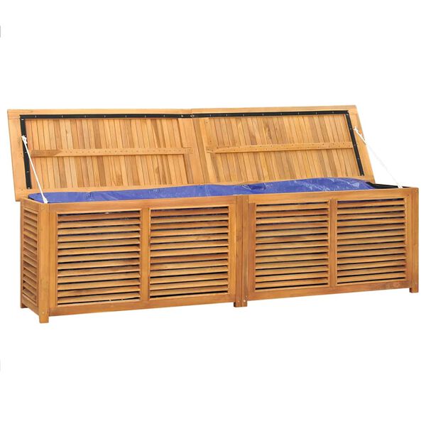 vidaXL Gartenbox mit Beutel 200x50x55 cm Massivholz Teak