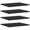 vidaXL B&uuml;cherregal-Bretter 4 Stk. Schwarz 40x50x1,5 cm Holzwerkstoff