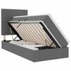 vidaXL LED-Speicherbett mit Matratze Dunkelgrau 90 x 190 cm Stoff