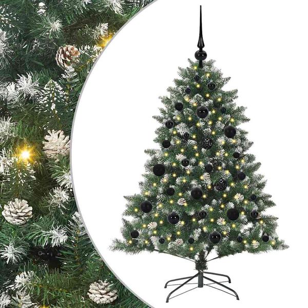 vidaXL K&uuml;nstlicher Weihnachtsbaum mit 150 LEDs mit St&auml;nder Gr&uuml;n 120 cm