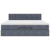 vidaXL Ottoman-Bett mit Matratze Dunkelgrau 160x200 cm Samt