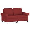 vidaXL 2-Sitzer-Sofa mit Kissen Weinrot 120 cm Stoff