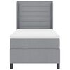 vidaXL Boxspringbett mit Matratze Hellgrau 190 x 90 cm Stoff