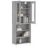 vidaXL Highboard Grau Sonoma 69,5x34x180 cm Holzwerkstoff