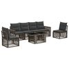 vidaXL Gartensofa-set 7 stk. Grau und Dunkelgrau Poly-Rattan