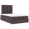 vidaXL Ottoman-Bett mit Matratze & LEDs Dunkelbraun 120x200 cm Stoff