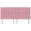 vidaXL LED Kopfteil mit LED-Lichtleisten Rosa 200 cm Polyester