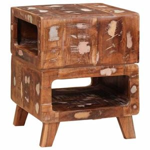 vidaXL Beistelltisch Braun 40 x 40 x 49 cm Massives upgecyceltes Holz