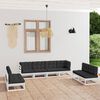 vidaXL 8-tlg. Garten-Lounge-Set mit Kissen Kiefer Massivholz