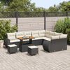 vidaXL Gartensofa-set 12 pcs Schwarz Poly-Rattan