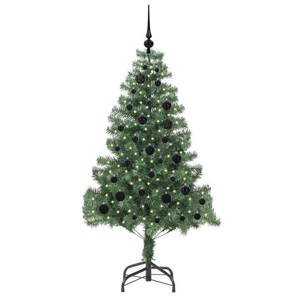 vidaXL Weihnachtsbaum mit 150 LEDs mit St&auml;nder Gr&uuml;n 150 cm PVC