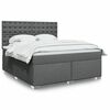 vidaXL Boxspringbett mit Matratze Dunkelgrau 180x200 cm Stoff