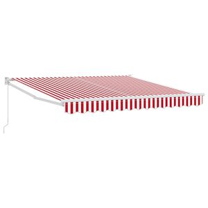 vidaXL Einziehbare Markise Rot und Wei&szlig; 300 x 250 cm
