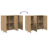 vidaXL Sideboard Artisan-Eiche 90 x 34 x 80 cm Holzwerkstoff