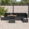 vidaXL Garten Essgruppe mit Kissen mit Kissen 7 pcs Schwarz und Braun