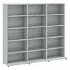 vidaXL CD-Regal Grau Sonoma 100x23x89,5 cm Holzwerkstoff