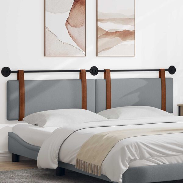 vidaXL H&auml;ngevorderseite Uni Hellgrau 210 x 55 x 5 cm Antikes PU