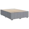 vidaXL Boxspringbett mit Matratze Hellgrau 160x200 cm Stoff