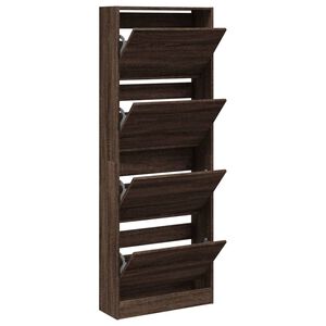 vidaXL Schuhschrank Braun Eichen-Optik 60x21x163,5 cm Holzwerkstoff