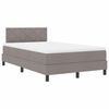 vidaXL Boxspringbett mit Matratze Taupe 120 x 190 cm Stoff