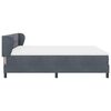 vidaXL Boxspringbett mit Matratze Dunkelgrau 180 x 200 cm Samt
