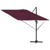 vidaXL Roma Parasol Rot 286 x 285 x 265 cm Polyester und Aluminium