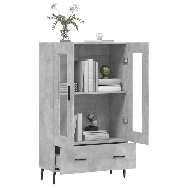 vidaXL Highboard Betongrau 69,5x31x115 cm Holzwerkstoff