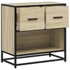 vidaXL Nachttisch Sonoma-Eiche 60x31x60 cm Holzwerkstoff und Metall