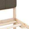 vidaXL Bettgestell mit gepolstertem Kopfteil Taupe 120 x 190 cm