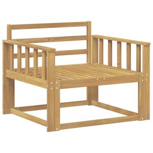 vidaXL Outdoor Mittelsofa Massivholz Akazie Wei&szlig;