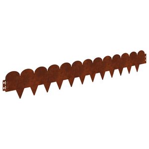 vidaXL Raseneinfassung 20 stk. 103 x 15 cm Stahl Rostig