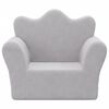 vidaXL Kindersofa Hellgrau Weich Pl&uuml;sch